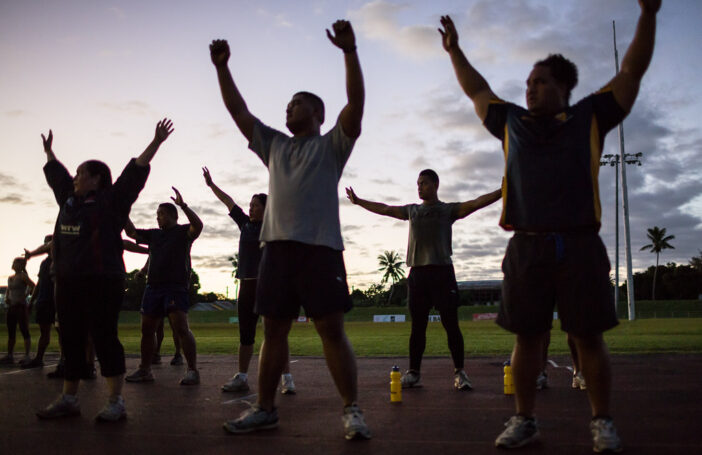 Early morning exercise in Tonga (Conor Ashleigh-DFAT-Flickr)