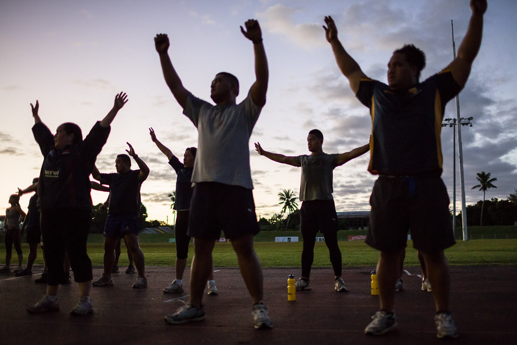 Early morning exercise in Tonga (Conor Ashleigh-DFAT-Flickr)