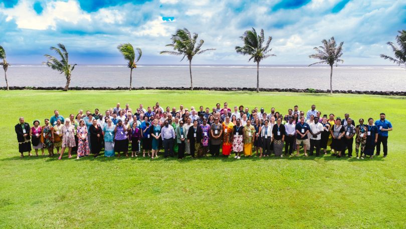 Participants at the 5th PLMAM in Apia, Samoa (PACER Plus-Facebook)