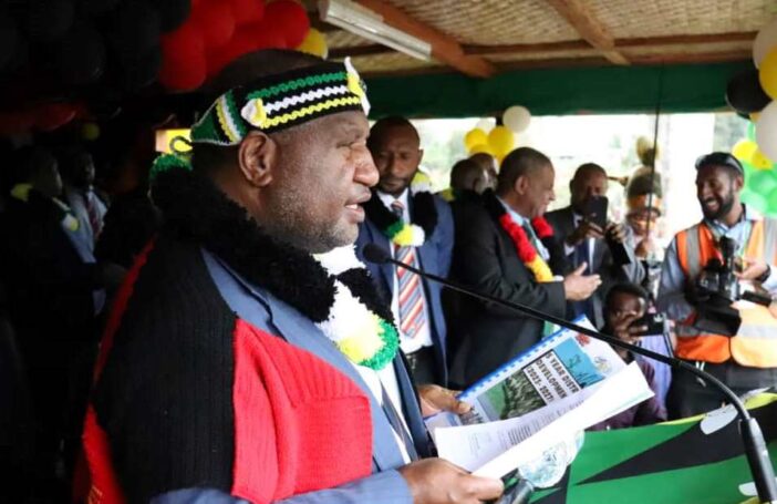 James Marape in Enga Province, January 2023 (Department of Prime Minister & NEC-Facebook)