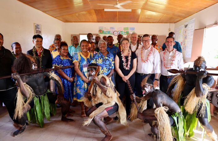 Penny Wong and the Australian team in Vanuatu in December 2022 (Penny Wong - Senator for SA-Facebook)