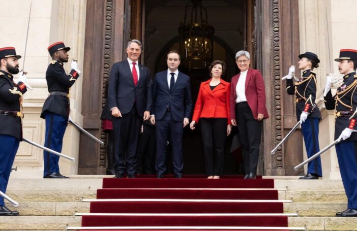 Australian Minister for Defence Richard Marles and Minister for Foreign Affairs Penny Wong with their French counterparts