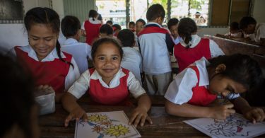 Students at Fasi Moi Afi primary school in Tonga (Conor Ashleigh-DFAT-Flickr)