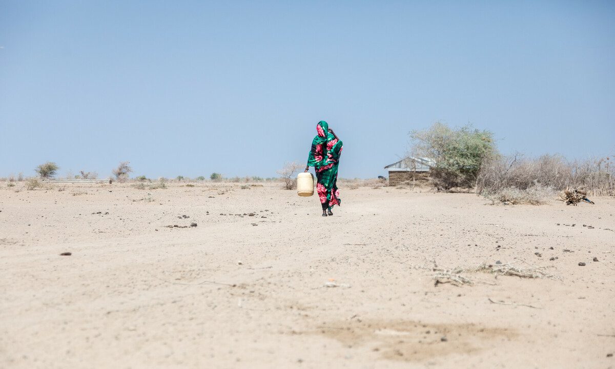 A woman outside her home in Badana, Kenya