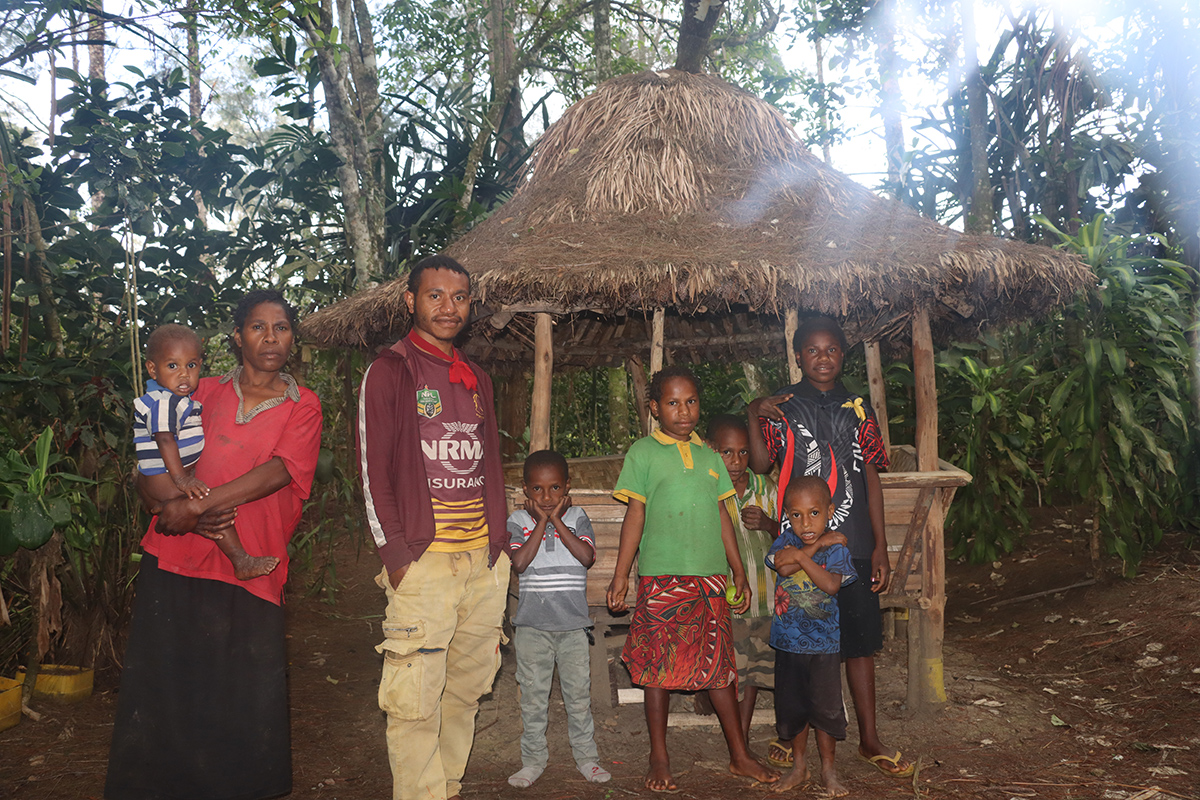 The Mek family in Iwaka province, Papua New Guinea