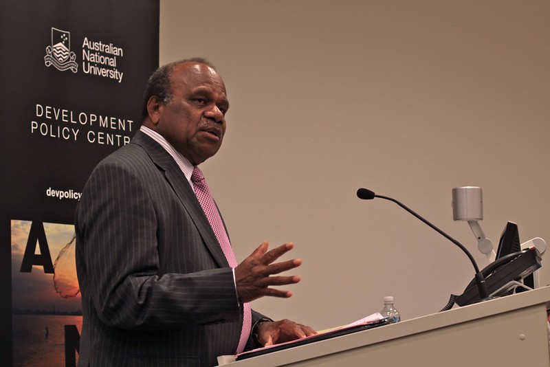 Sir Rabbie Namaliu at the Development Policy Centre in 2010
