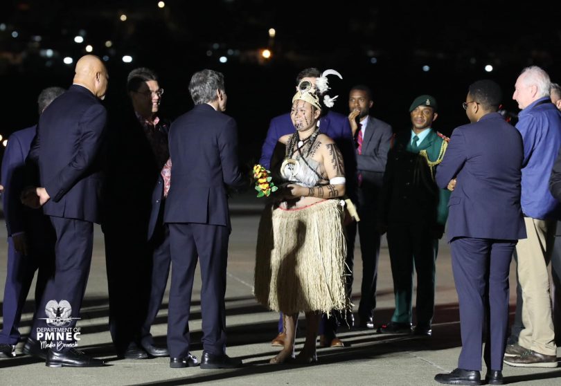 US Secretary of State Antony Blinken arrives in Papua New Guinea, 22 May 2023