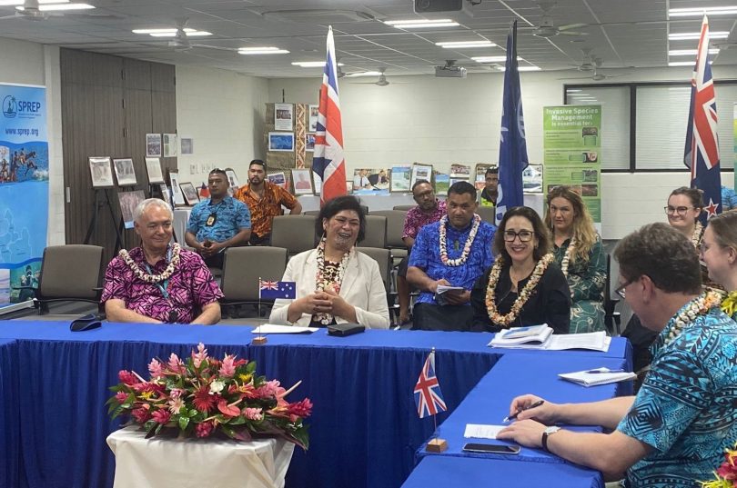 New Zealand Minister of Foreign Affairs, Nanaia Mahuta, in Samoa, April 2023