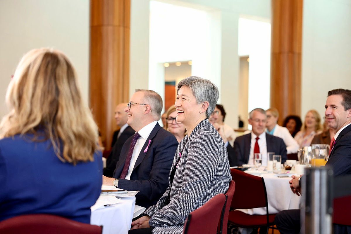 Australian Minister for Foreign Affairs at an International Women's Day parliamentary breakfast, February 2023