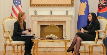 USAID Administrator Samantha Power with President of the Republic of Kosova Vjosa Osmani, May 2023