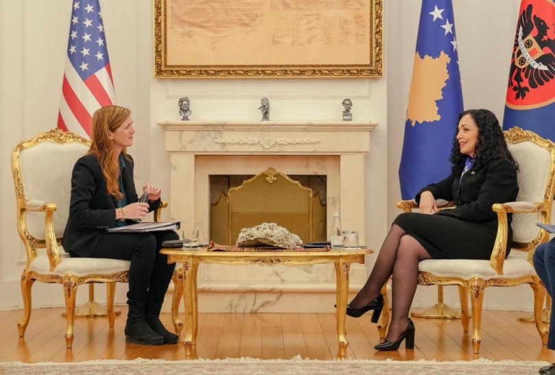 USAID Administrator Samantha Power with President of the Republic of Kosova Vjosa Osmani, May 2023