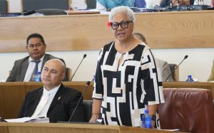 Fiamē Naomi Mata’afa, Prime Minister of Samoa, in September 2021 (FAST Party-Facebook)