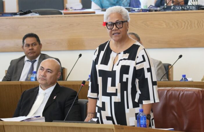 Fiamē Naomi Mata’afa, Prime Minister of Samoa, in September 2021 (FAST Party-Facebook)