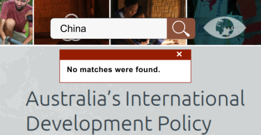 Search results for China in Australia’s new aid policy