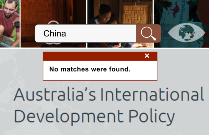 Search results for China in Australia’s new aid policy