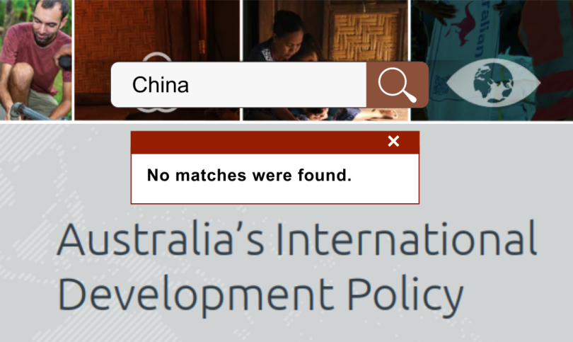 Search results for China in Australia’s new aid policy