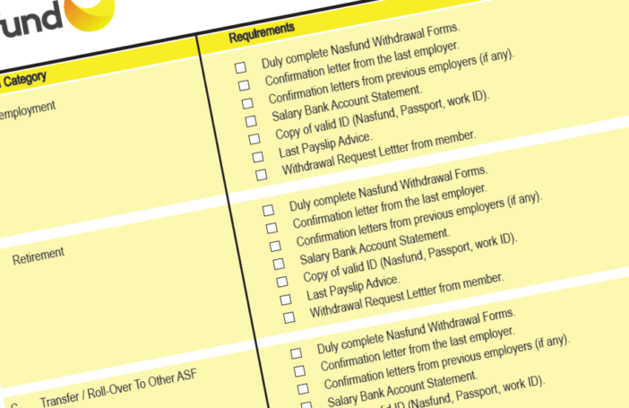 Nasfund withdrawal form (Nasfund)