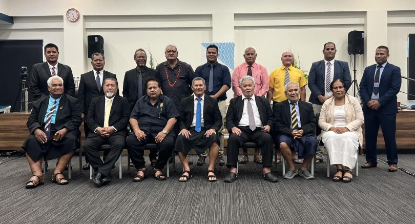 Tuvalu's parliament at its last sitting in November 2023 (Simon Kofe-Facebook)
