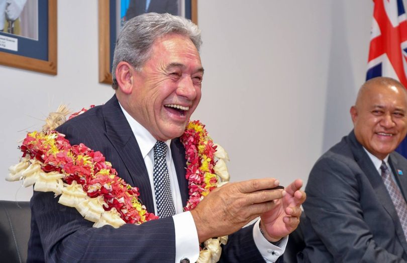 Winston Peters during a Pacific region visit in February 2019