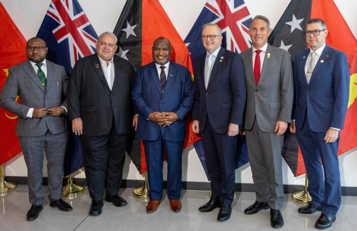 PNG Prime Minister James Marape and Australian Prime Minister Anthony Albanese signed a joint communique on a Mutual Defence Treaty in Port Moresby on 17 September 2025.