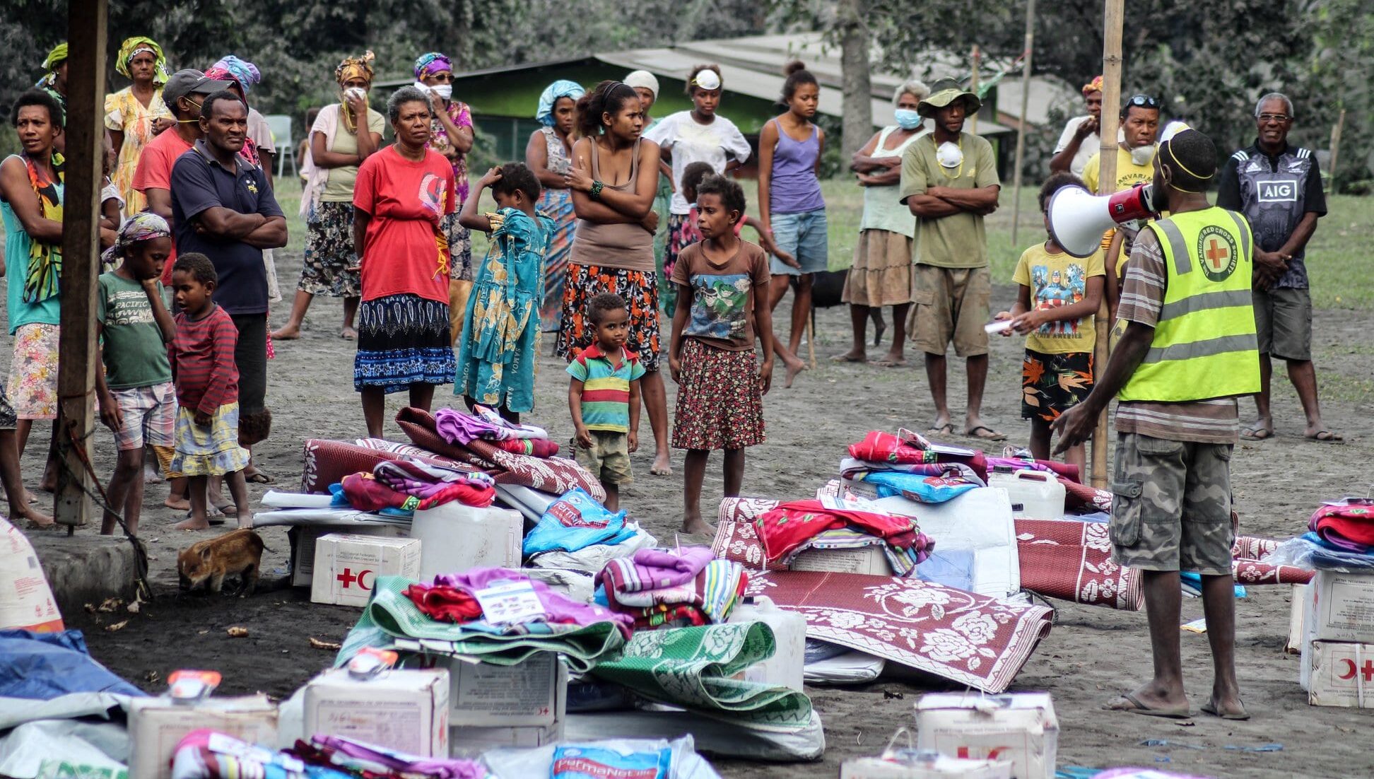 Families relocated from to Maewo Island following the 2018 volcano on Ambae Island in Vanuatu