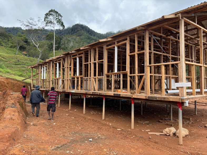 Health centre under construction at Hawabango.