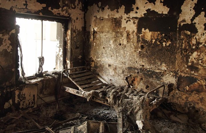 MSF Trauma Centre in Kunduz, Afghanistan, following a US air strike, October 2015